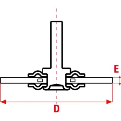 Mesingana pljosnata četka fi60/6 - 2